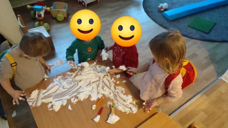 schmanden mit Rasierschaum